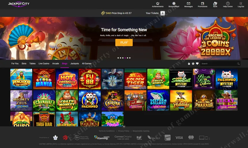 Bingo room with multiple game variants