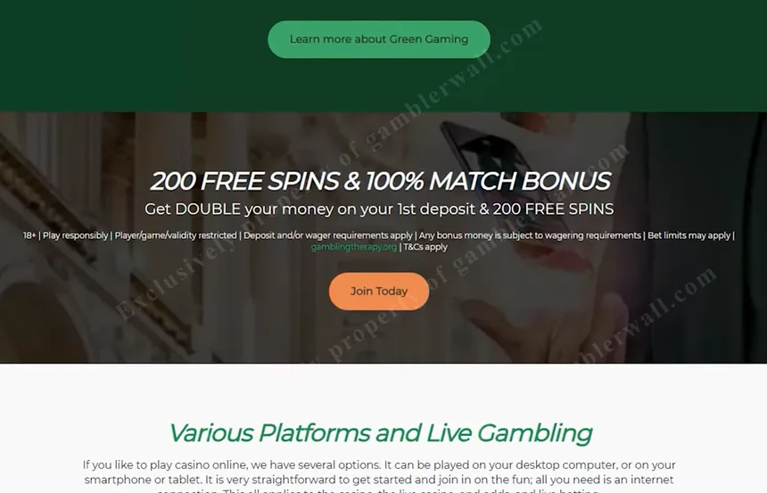 Welcome bonus page — C$1,200 + 200 Free Spins over 5 deposits