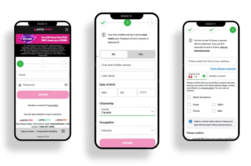 PartyCasino mobile apps for iOS and Android